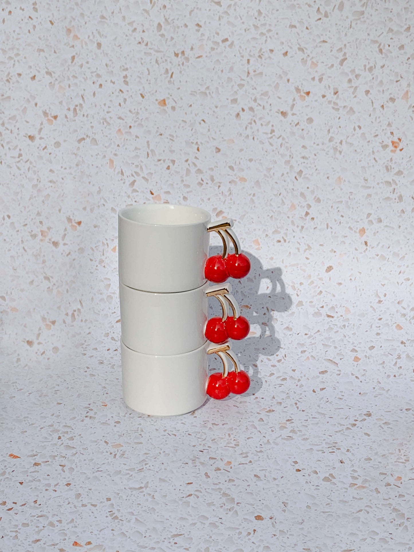 Cherry handle mug set