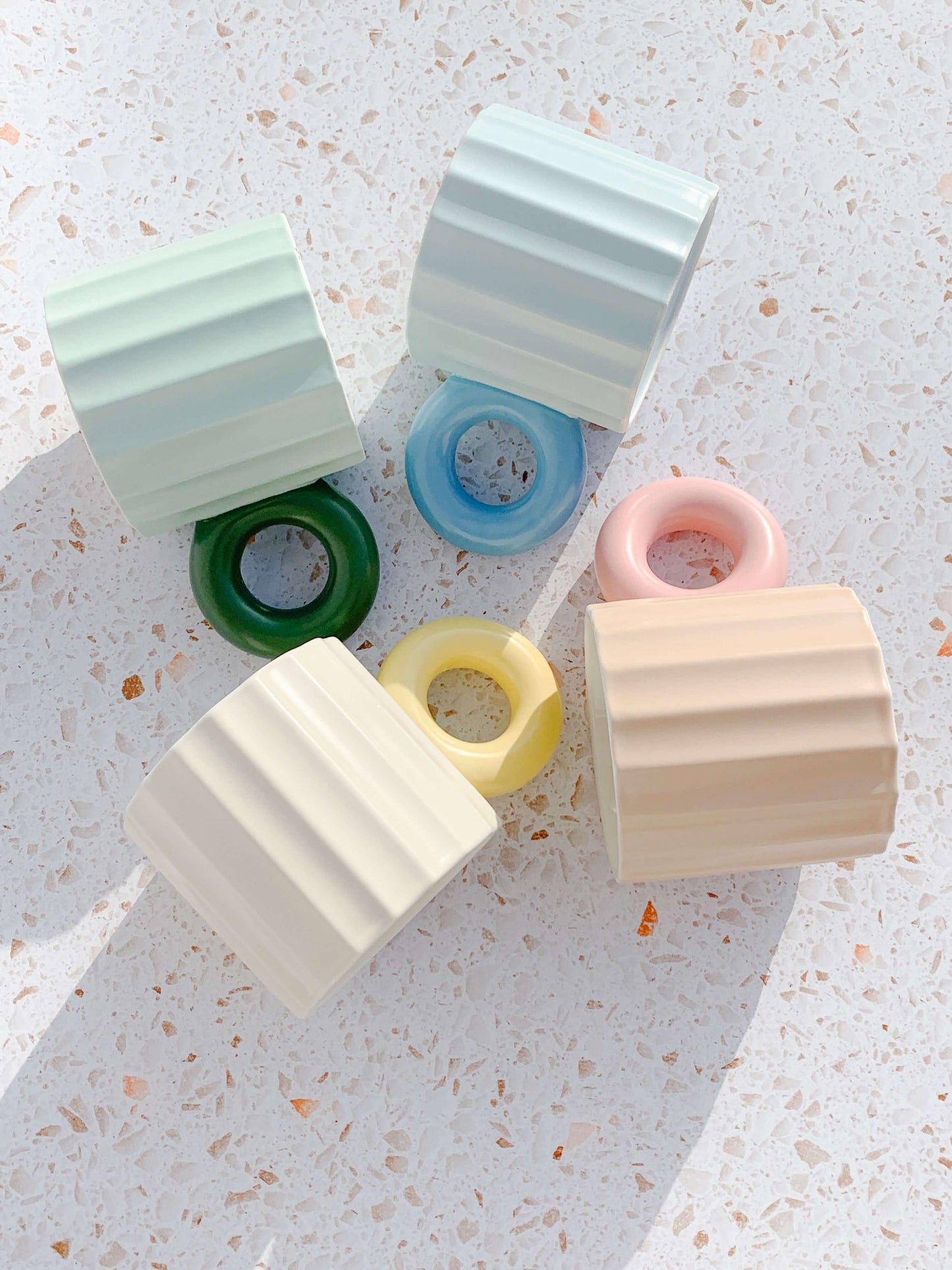 Ribbed mug set of four