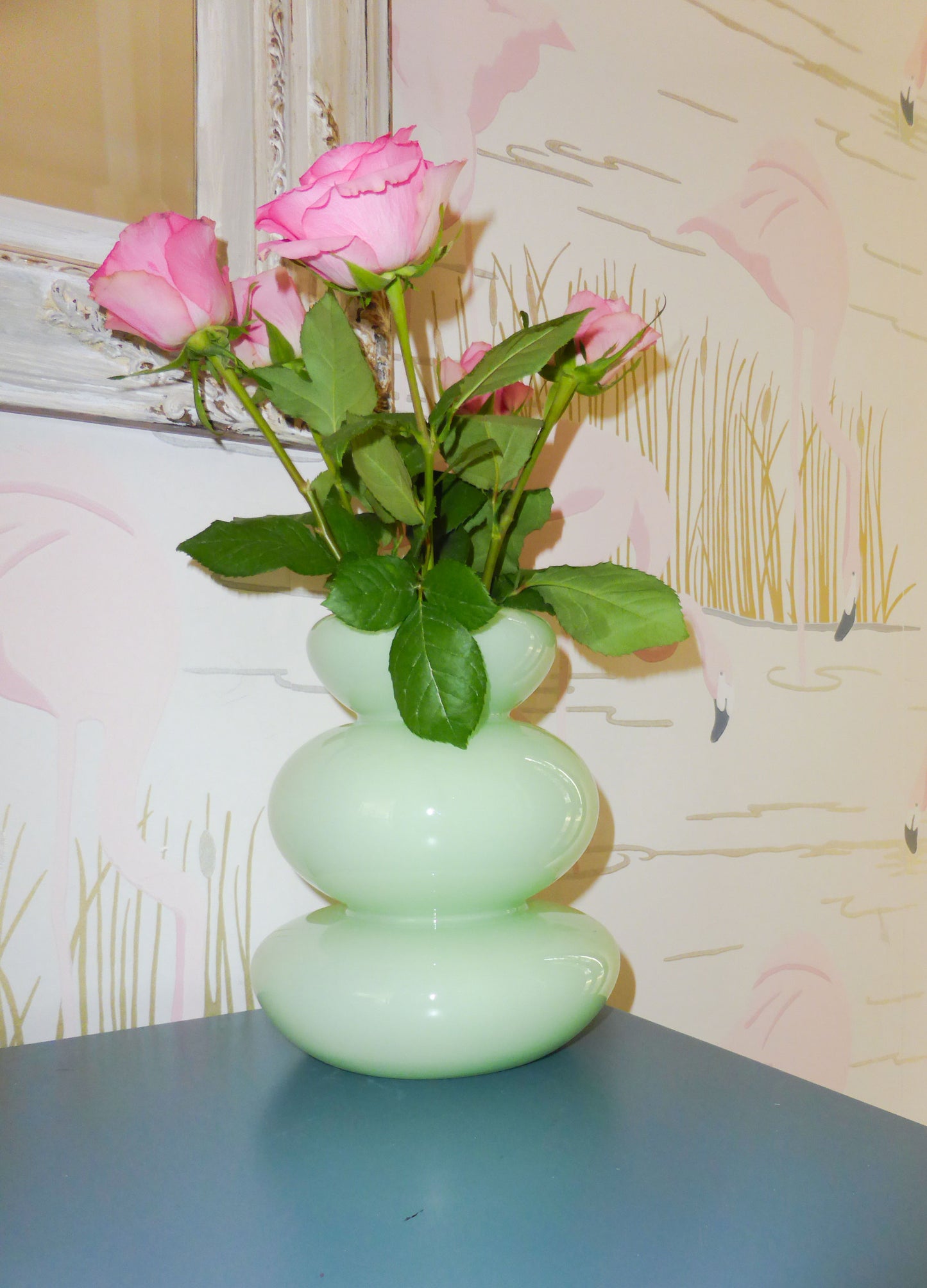 Orchid Green Glass Flower Vase