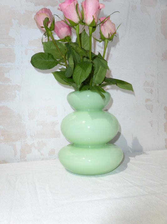 Orchid Green Glass Flower Vase