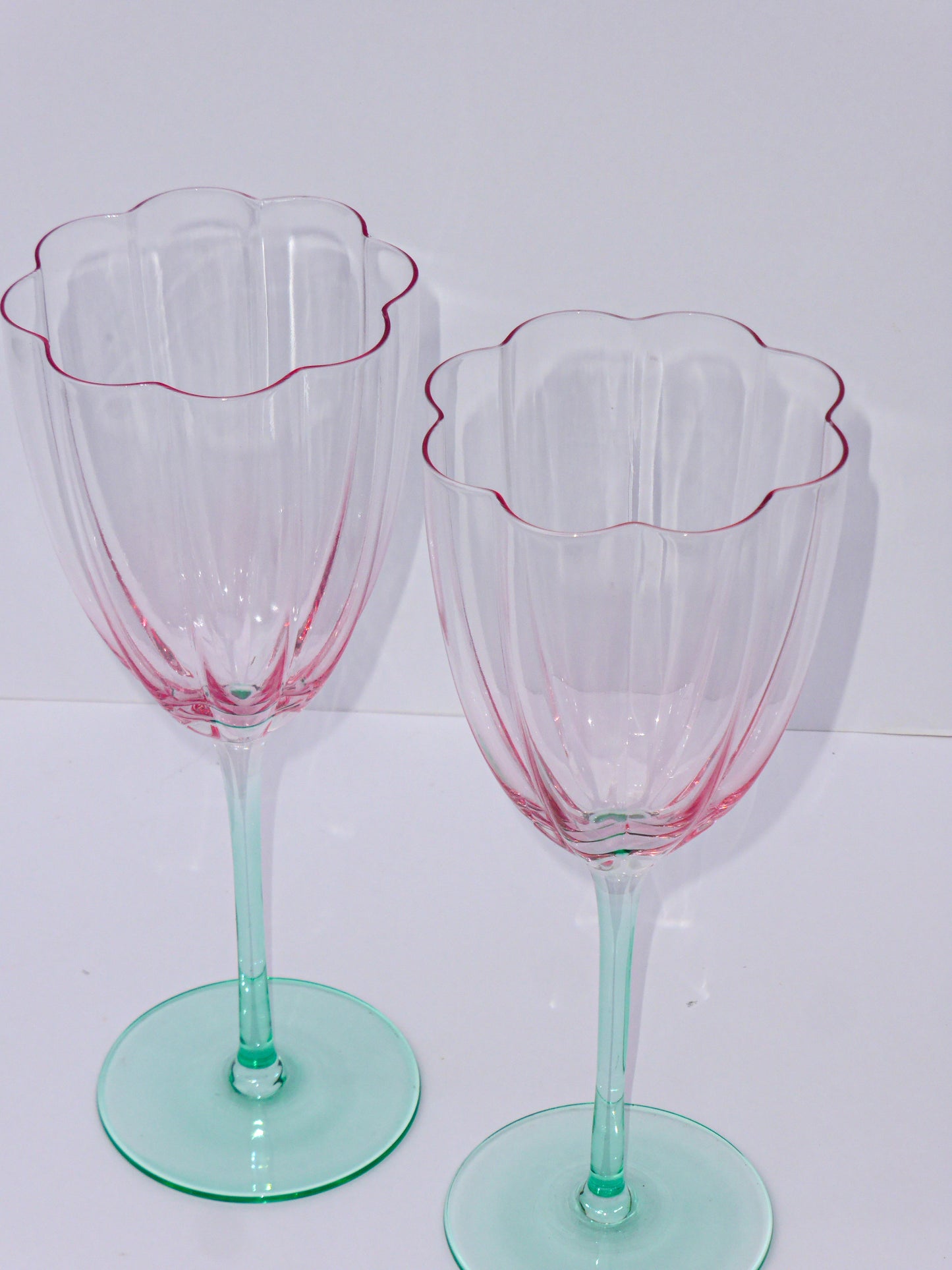 Ribbed Spritzer Glass Set Of Two