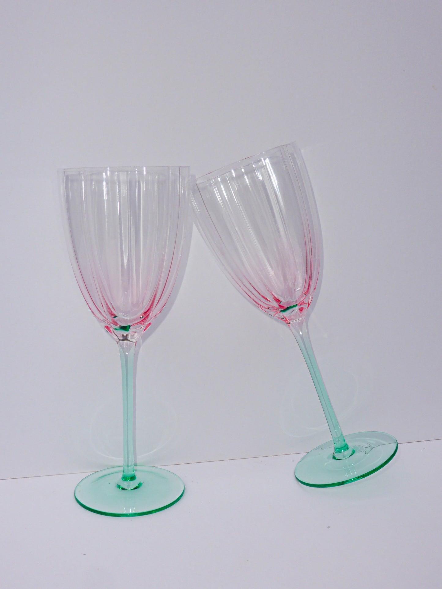 Ribbed Spritzer Glass Set Of Two