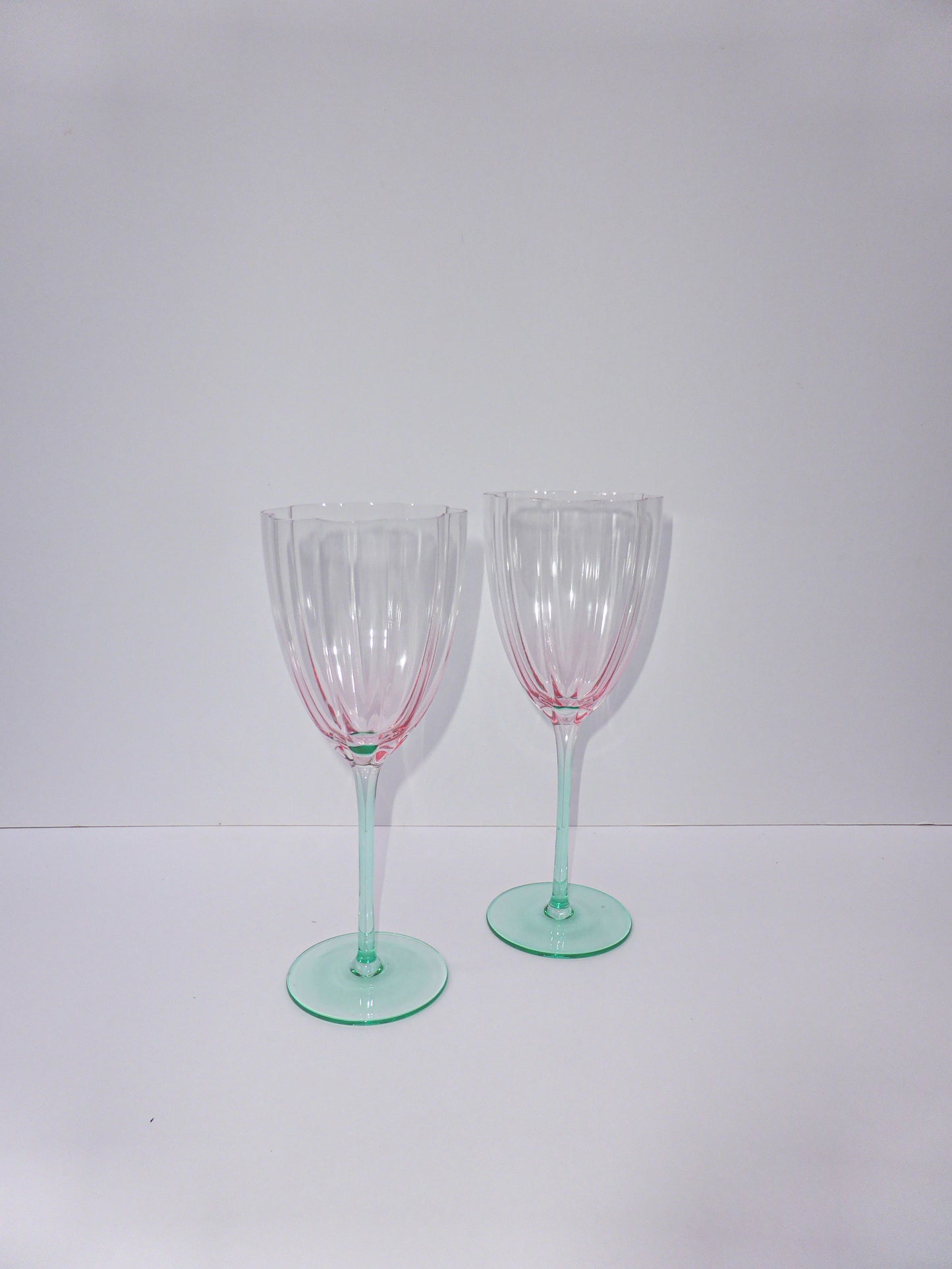 Ribbed Spritzer Glass Set Of Two