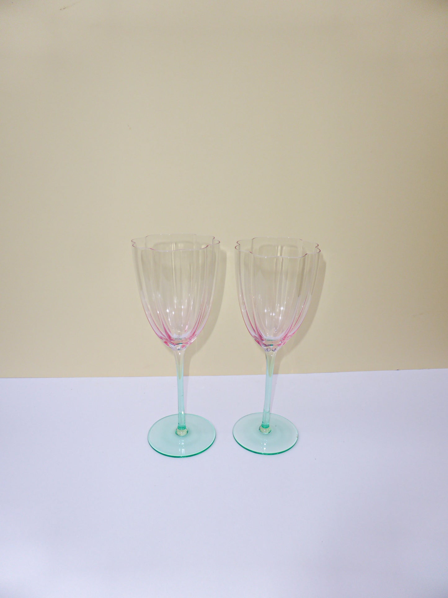 Ribbed Spritzer Glass Set Of Two