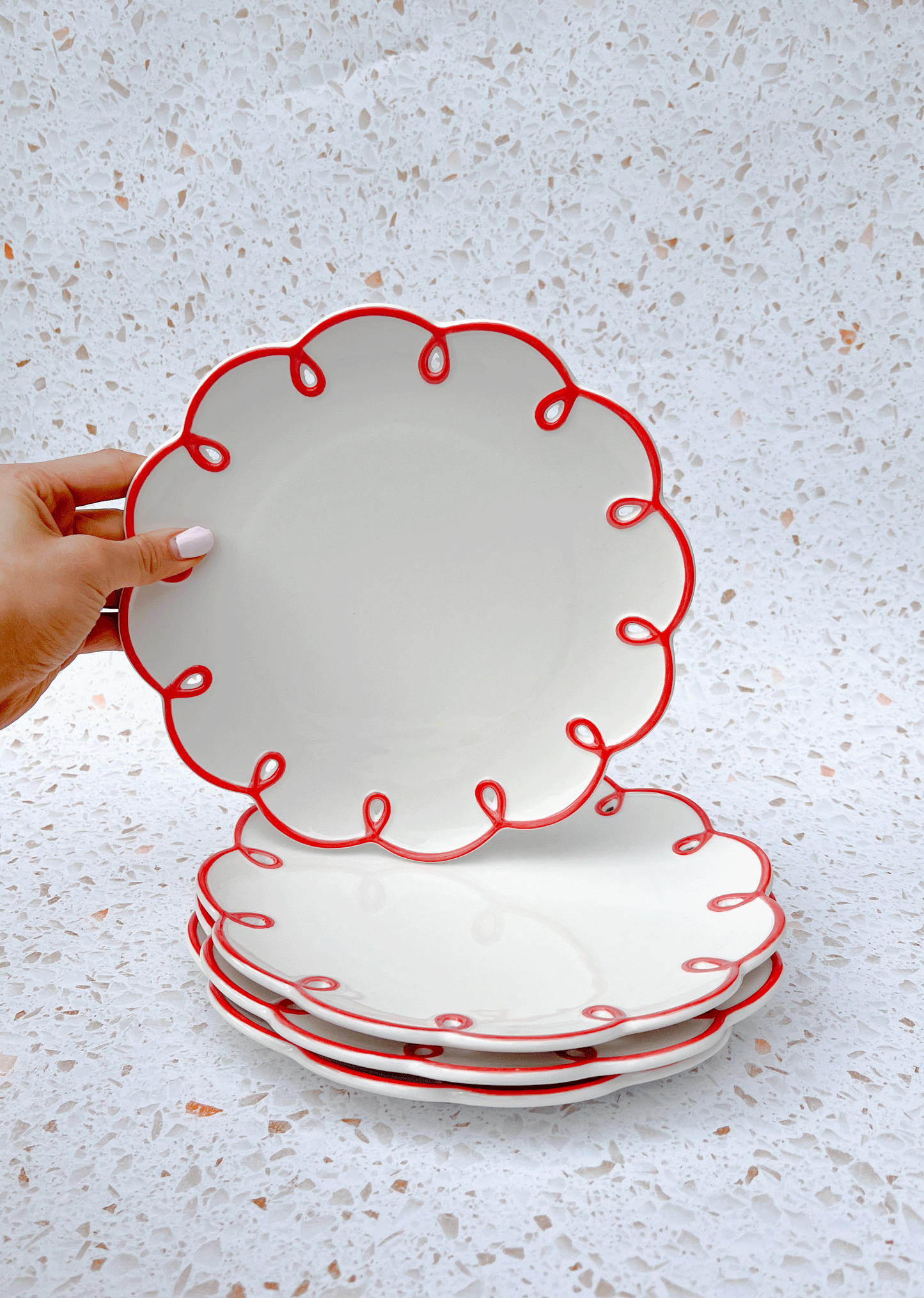 Scarlett Lace Ceramic Plate