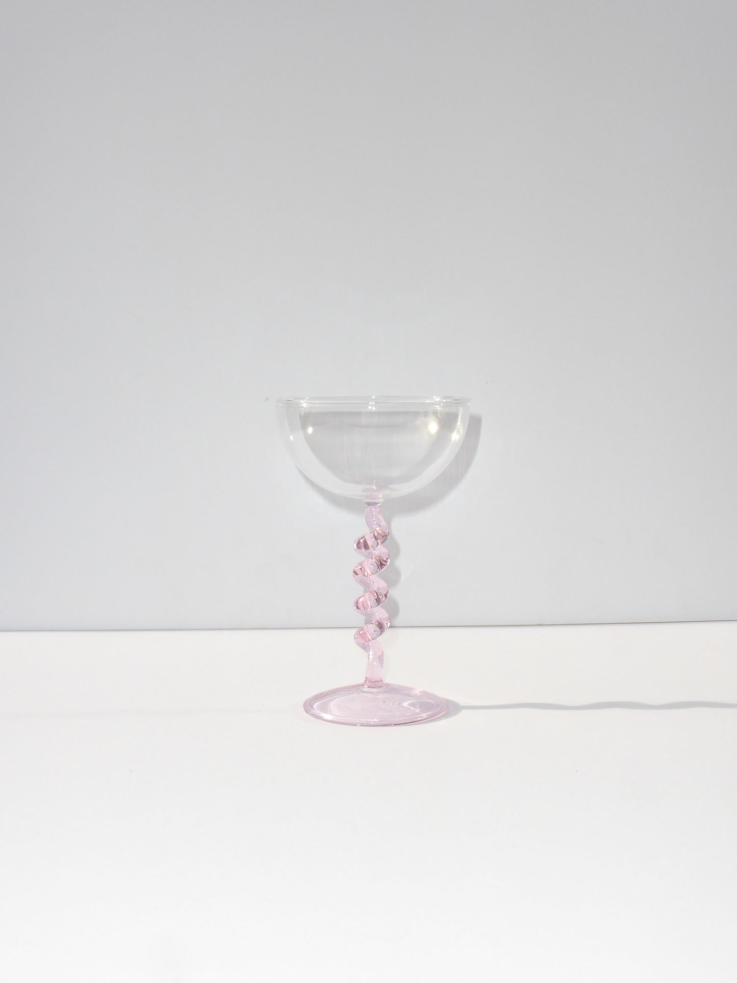 Pink Spiralised Martini Glass Set Of Two